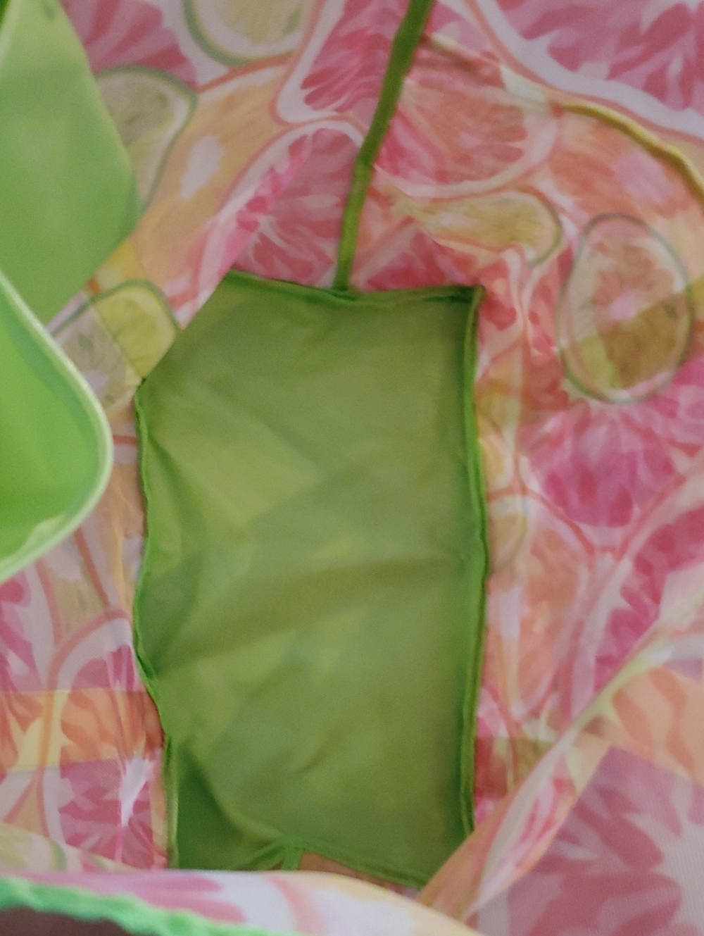 Fruit Slice Pattern Multi-pocket Utility Tote Bag - Picture 3 of 9